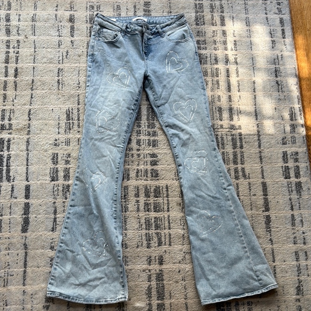 PacSun Blue Flare Wide Leg Jeans